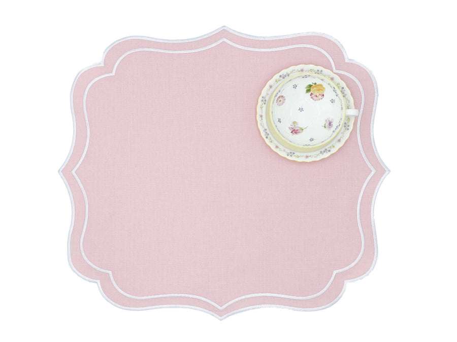 pink scallop placemat