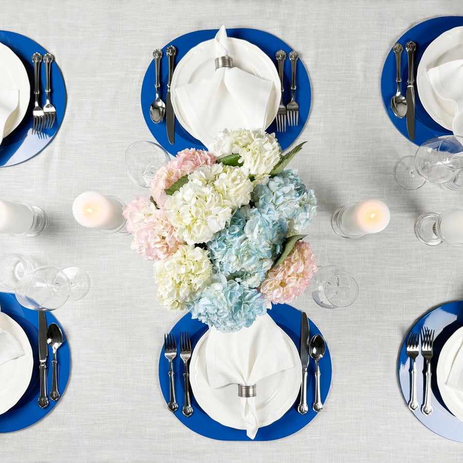 blue luxury table setting