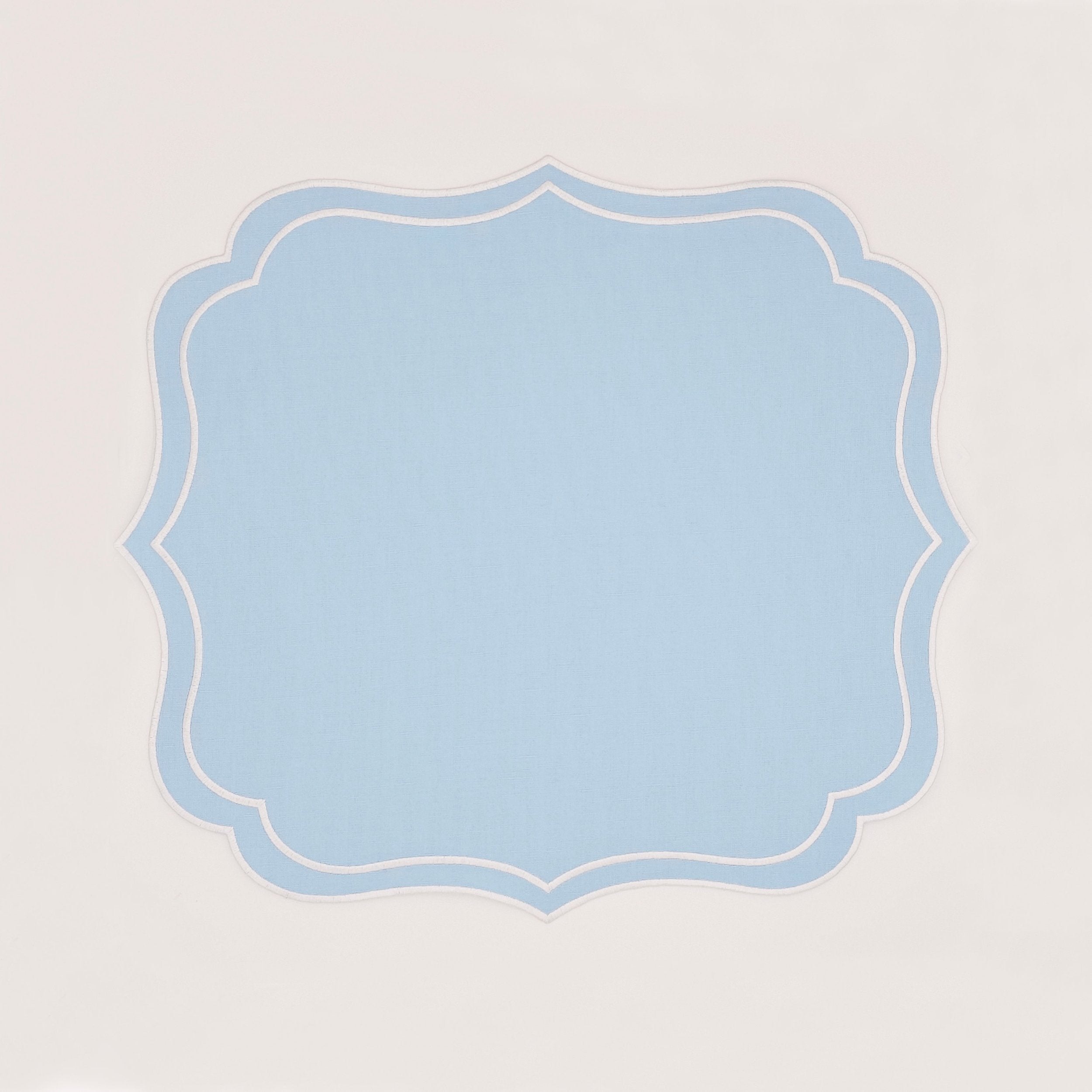 light blue placemat