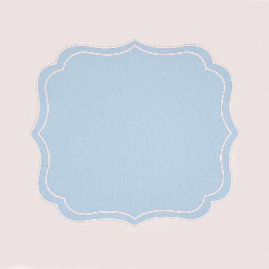 light blue placemat