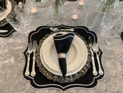 black classic table setting