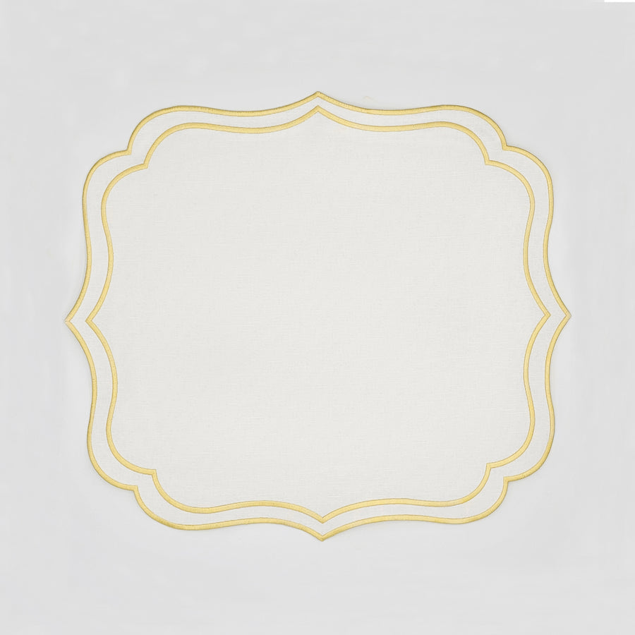 ivory gold placemats