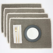 Brooklyn Cotton Woven Fringe Placemats - Flint