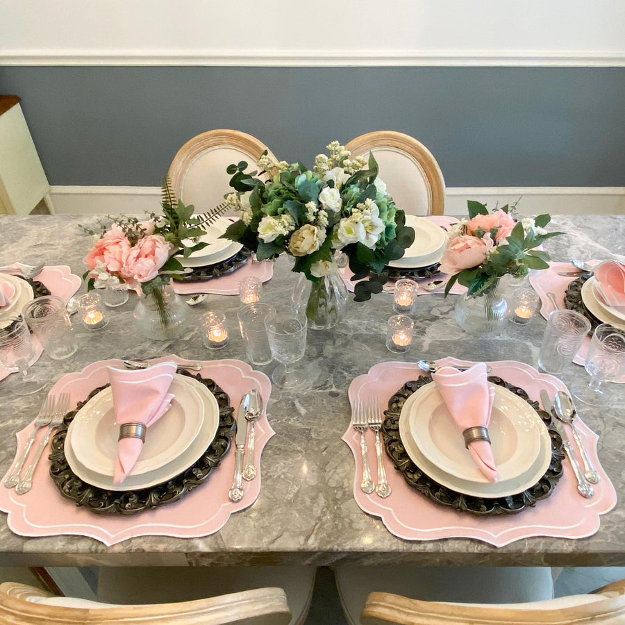 baby pink placemats