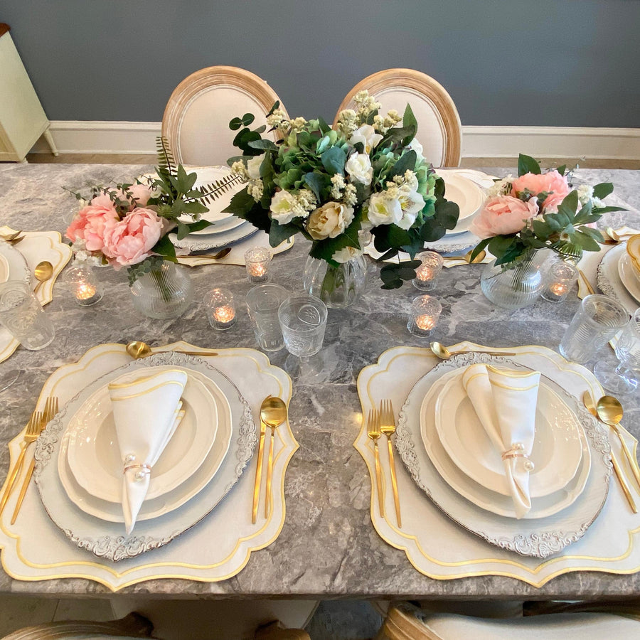 ivory table setting