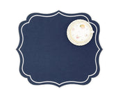 navy scalloped placemat